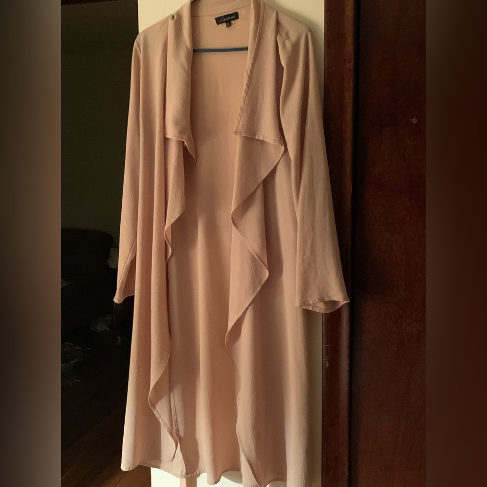 Tan Light Waterfall Duster